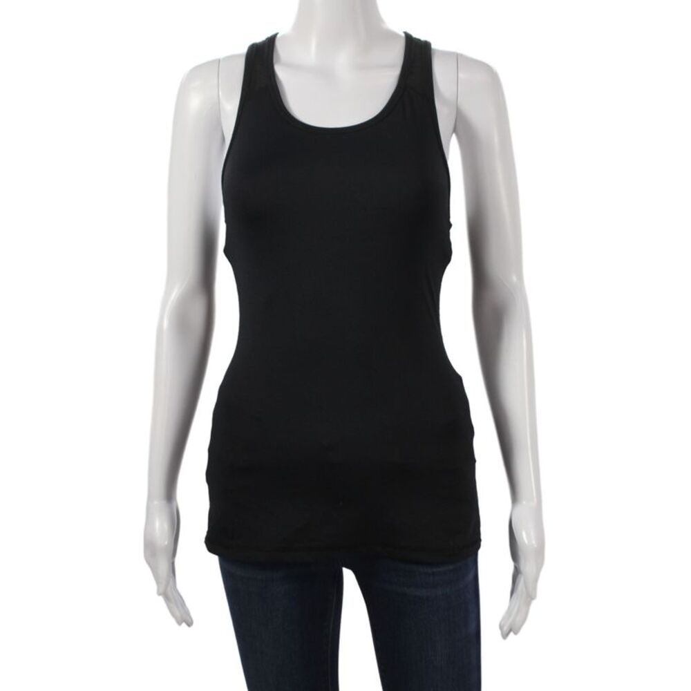 ALALA Women Athleisure Basic Scoop Neck Sleeveless Nylon Tank Black Size XS